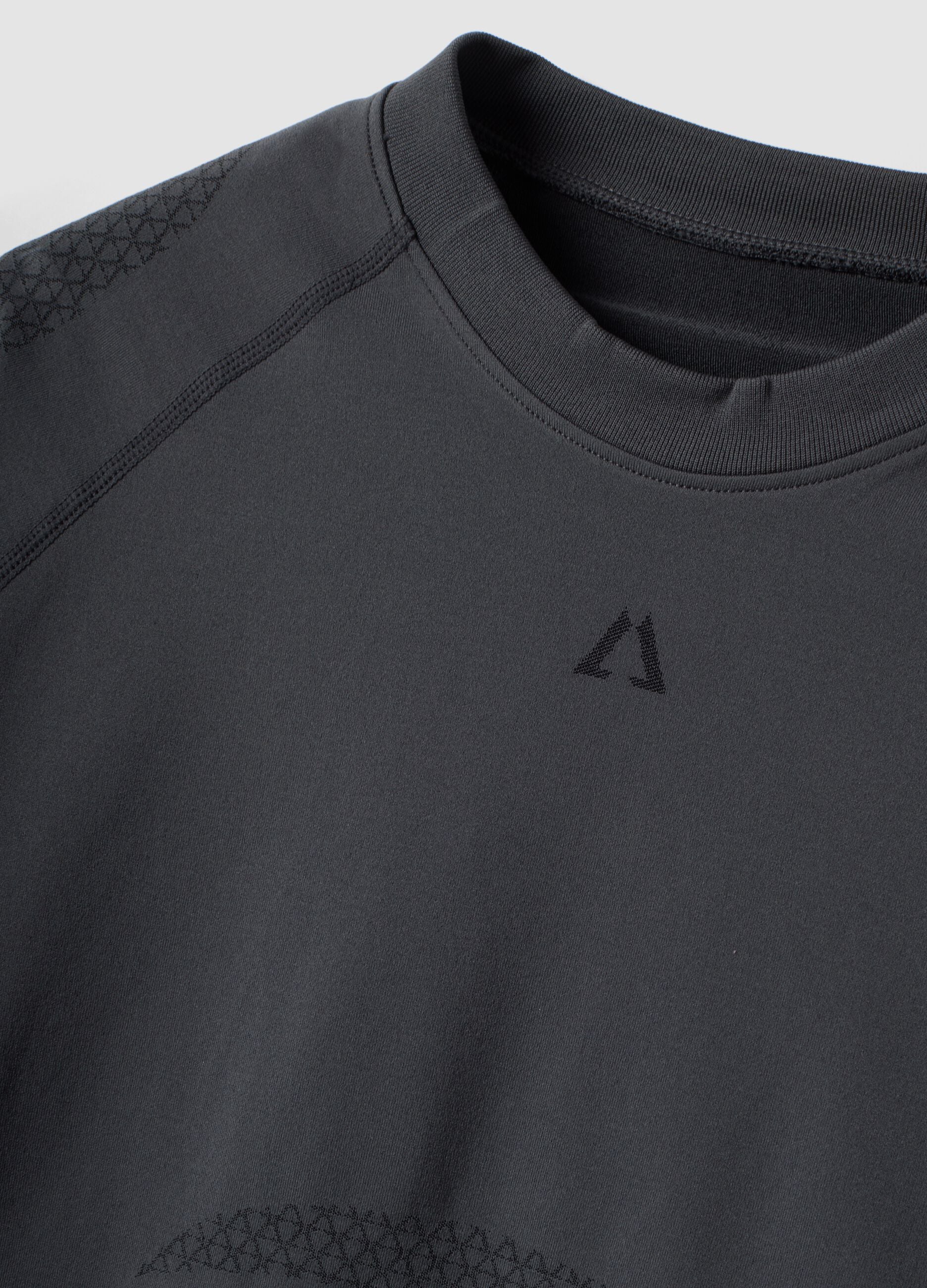 Grey thermal T-shirt in 2-way stretch fabric ALTAVIA RUNNING