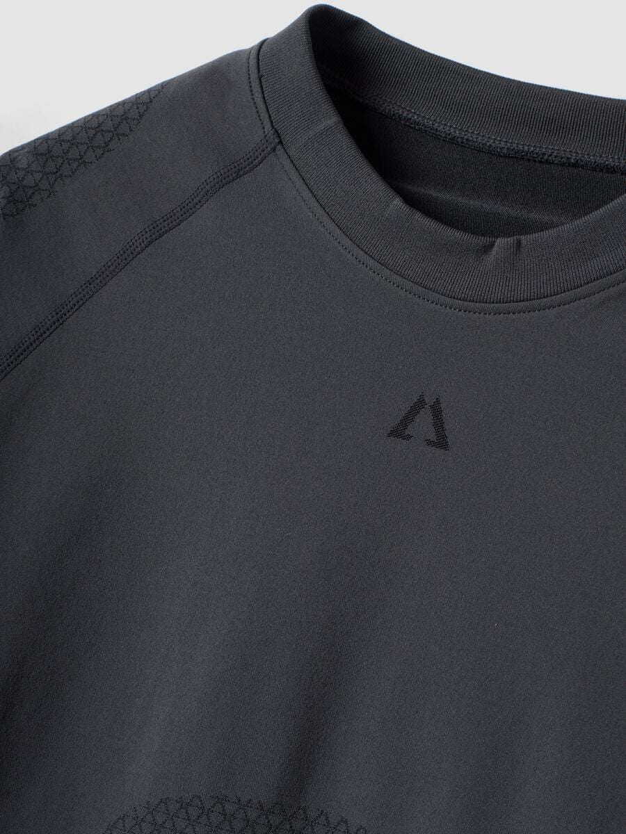 Grey thermal T-shirt in 2-way stretch fabric ALTAVIA RUNNING_2