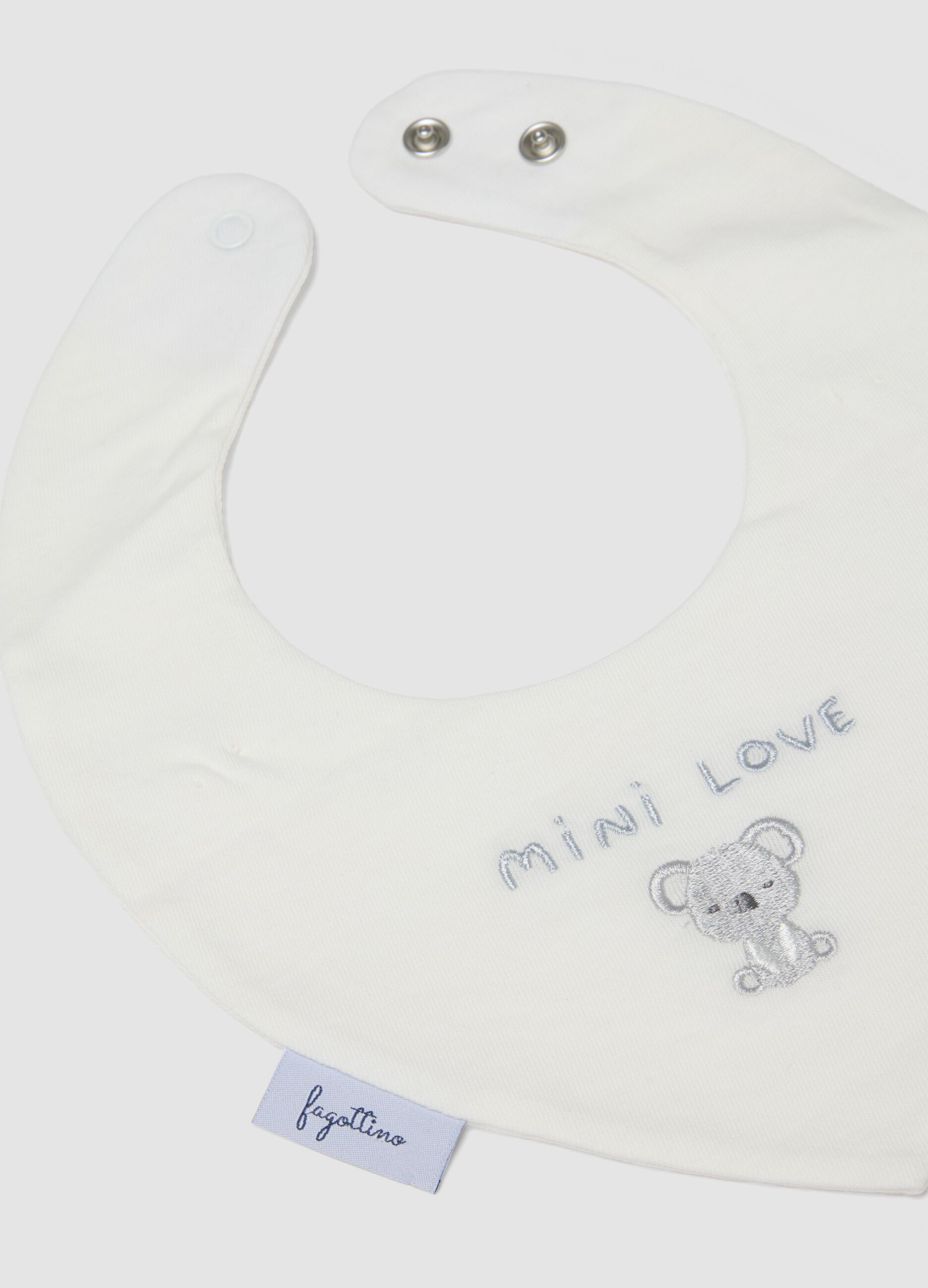 2-Pack multicolour organic stretch cotton baby bibs