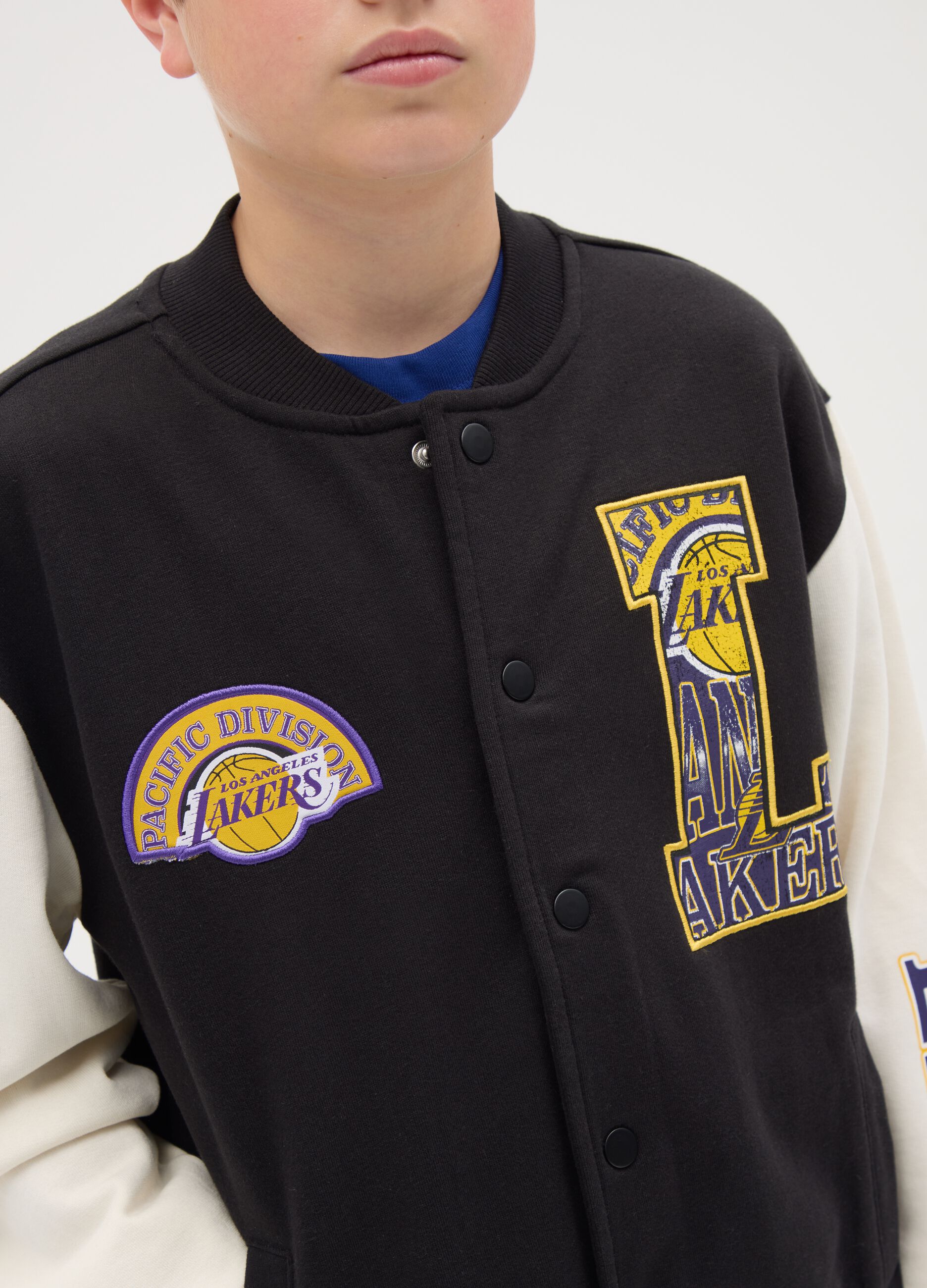 Bomber varsity patch e stampa NBA Los Angeles Lakers
