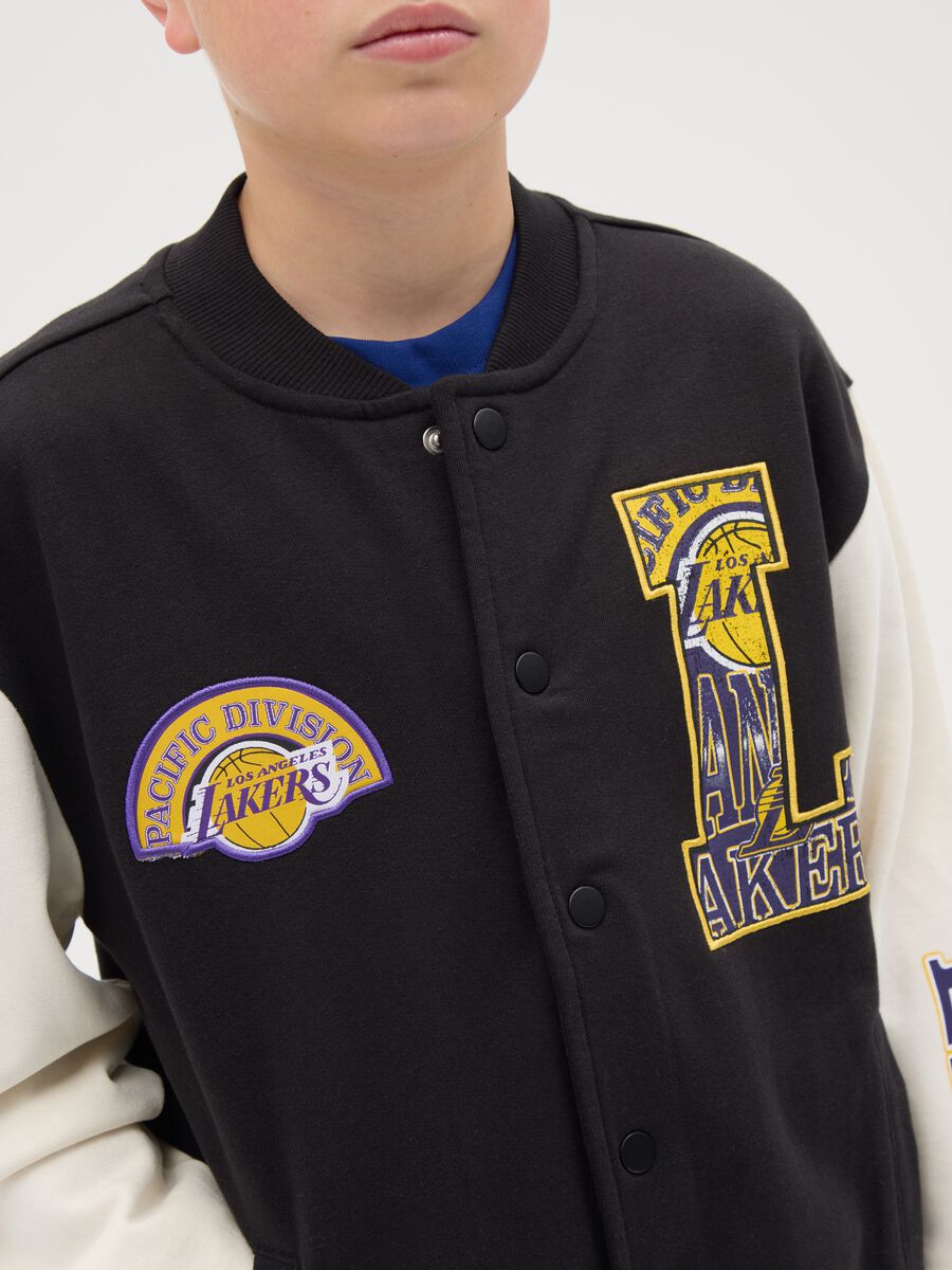 Bomber varsity patch e stampa NBA Los Angeles Lakers_1
