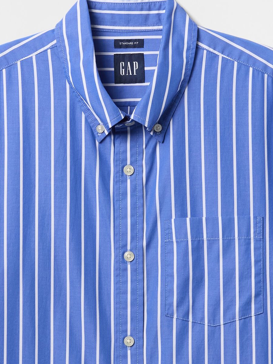 GAP Blue Striped Cotton Shirt_4