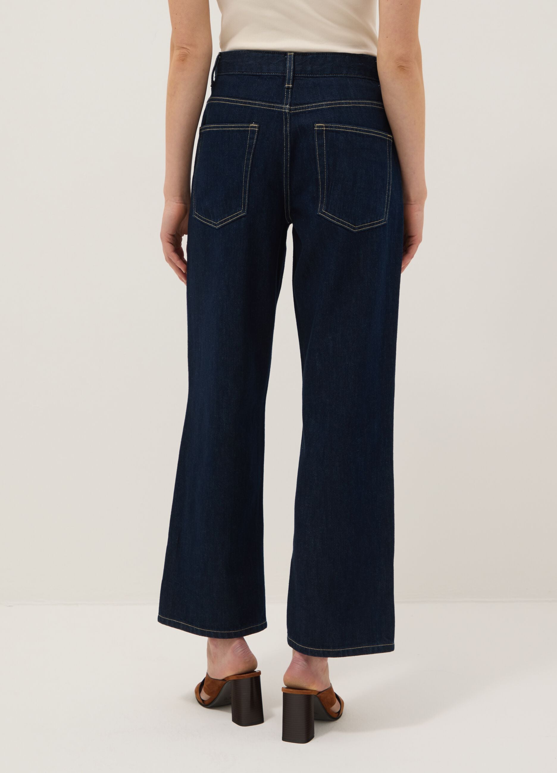 Jeans in puro cotone blu baggy fit