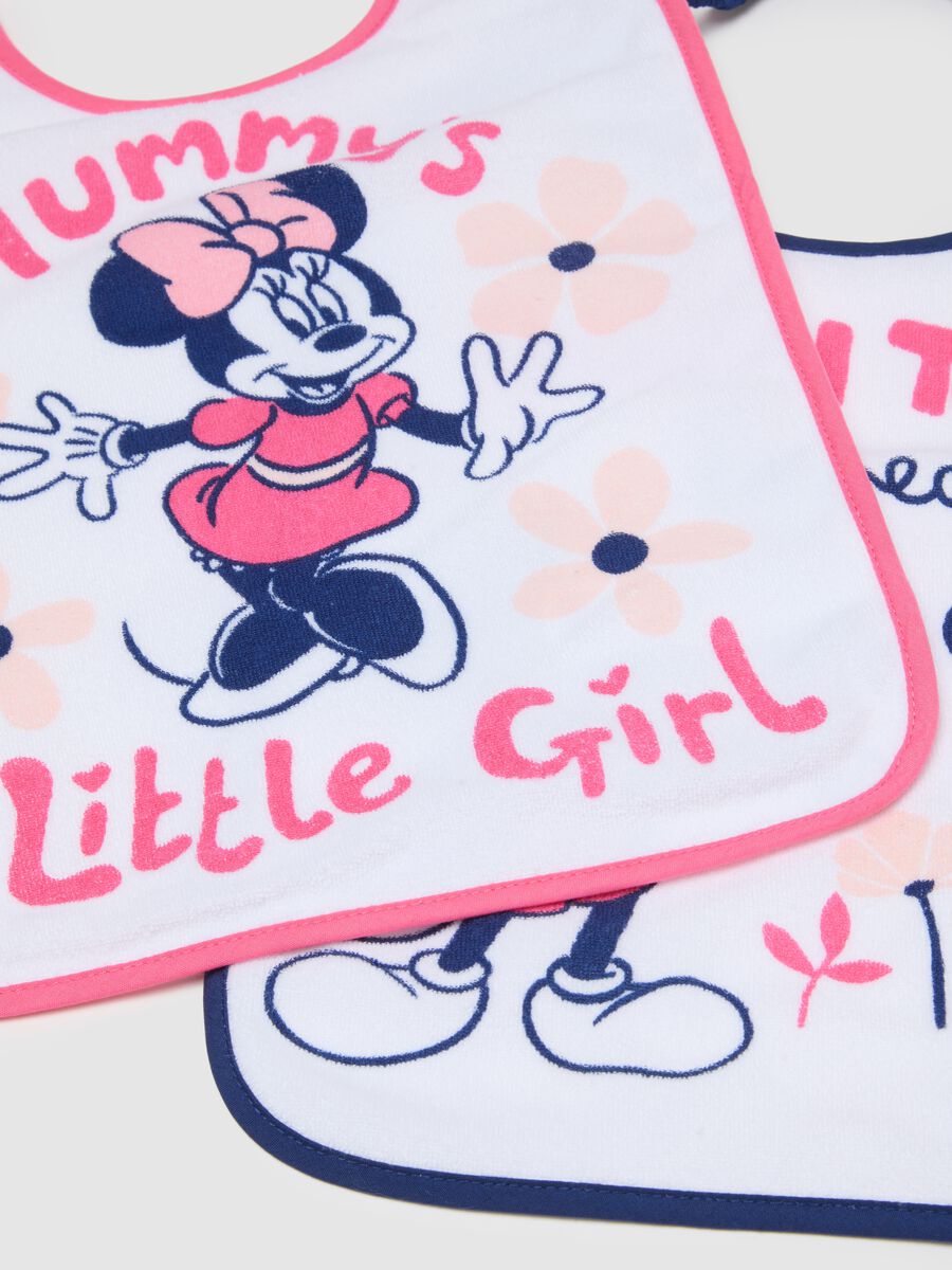 White cotton blend bib twin pack for newborns_1