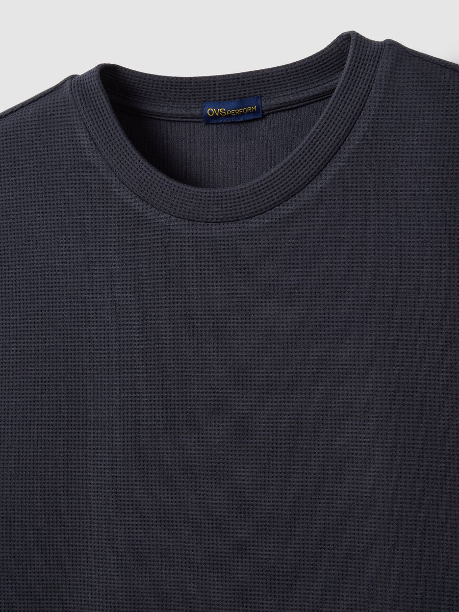 Black viscose blend pyjama T-shirt regular fit_5