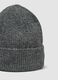 Dark grey stretch-wool beanie_2