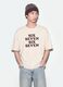 T-shirt bianca in puro cotone con stampa frontale Six Seven boxy fit_0