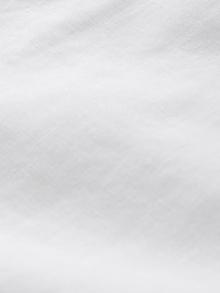 White Short-Sleeve Linen and Cotton Shirt by Gap_3