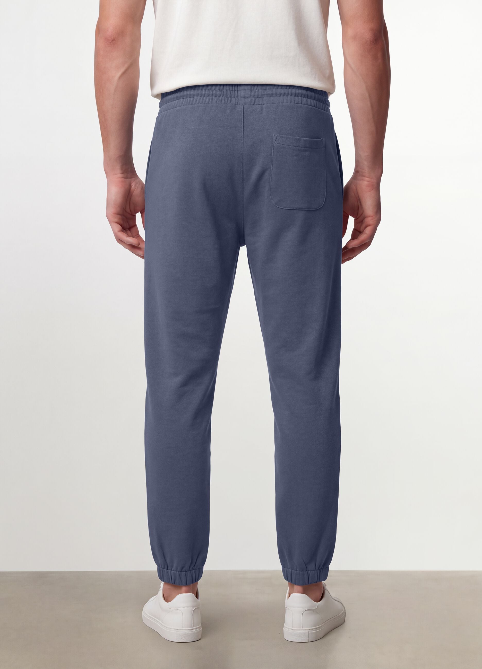 Grey cotton-blend joggers, regular fit