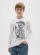 White pure cotton boys' T-shirt regular fit_0
