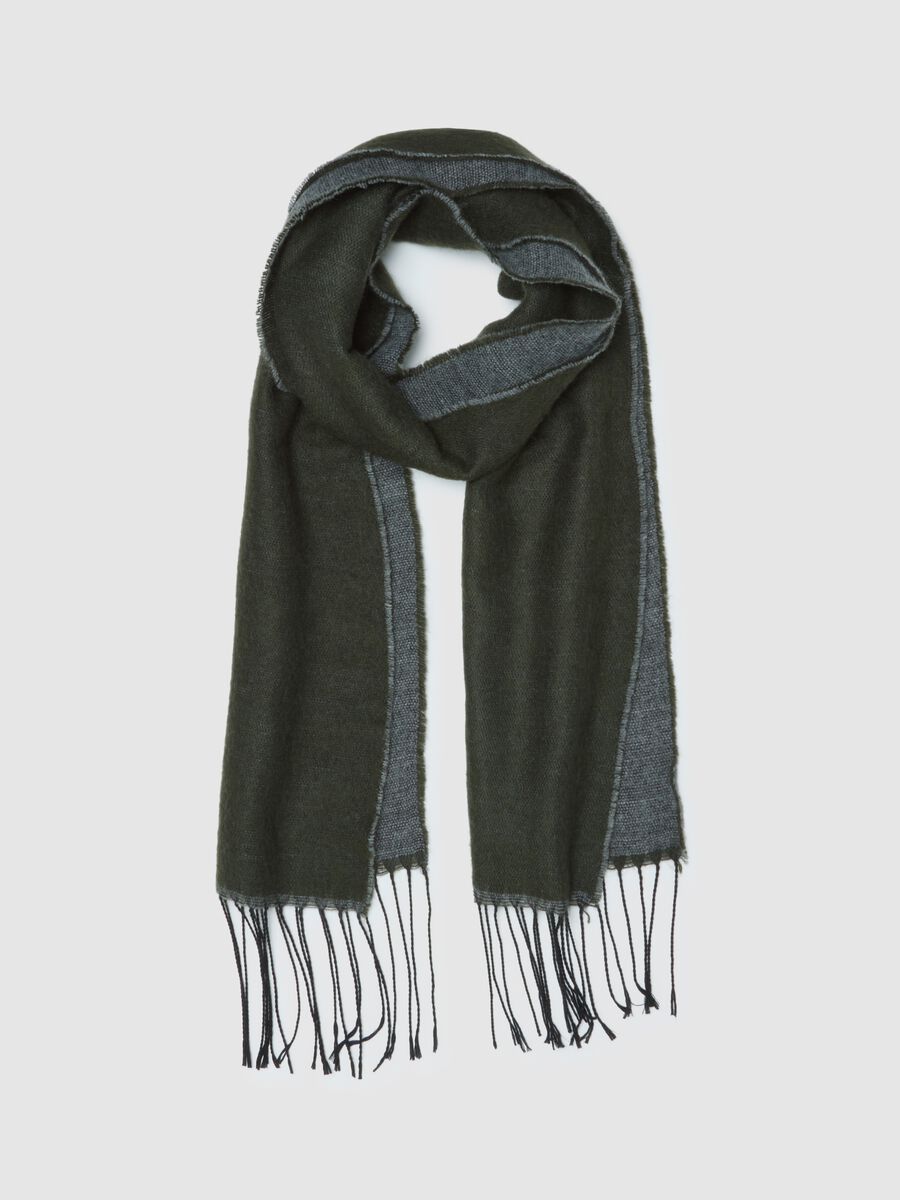 Multicoloured scarf with fringes_0