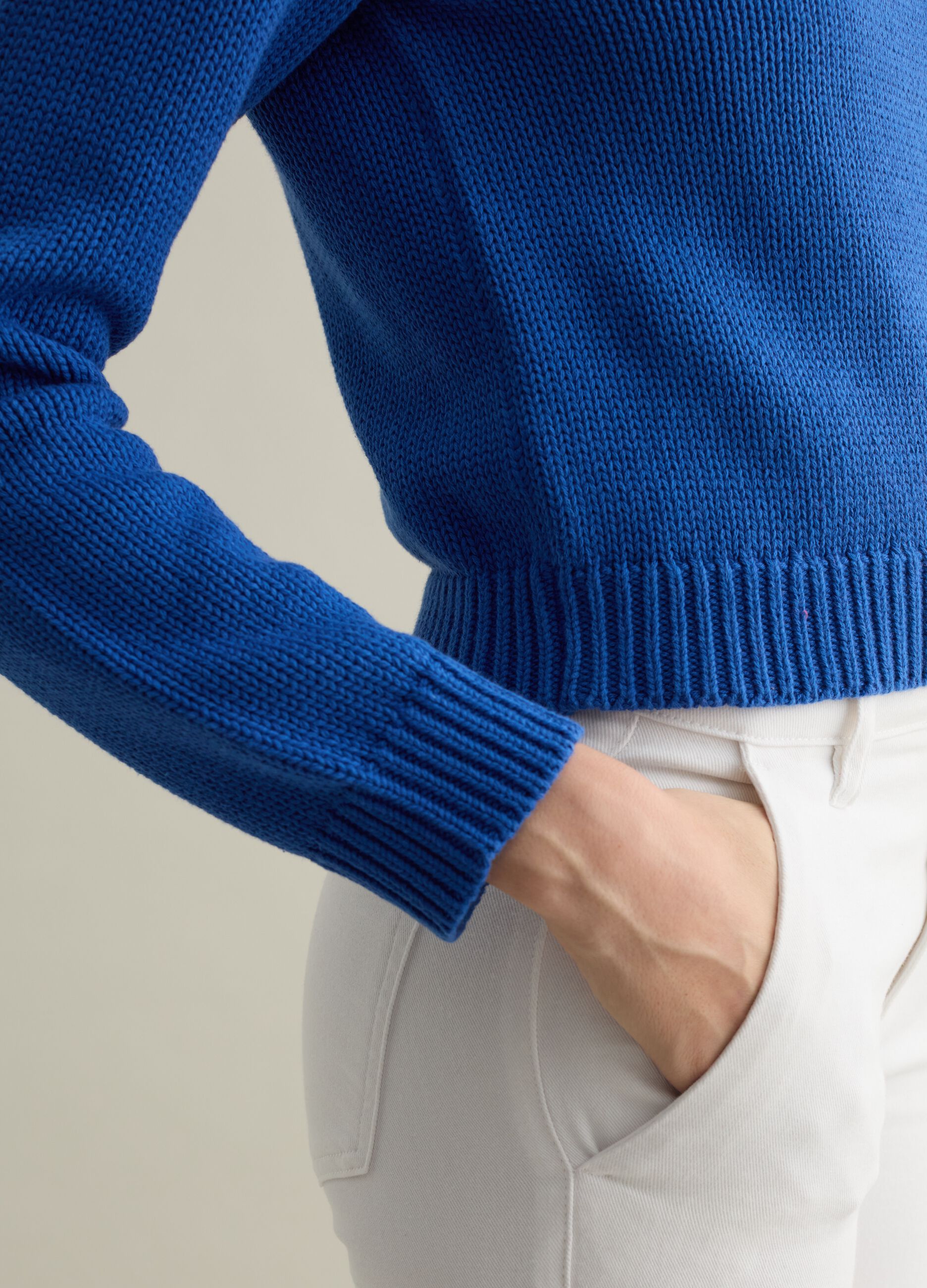 Pullover in cotone con maniche raglan
