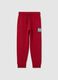 Children's red cotton joggers regular fit_0