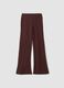 Brown flared joggers in pure cotton_0