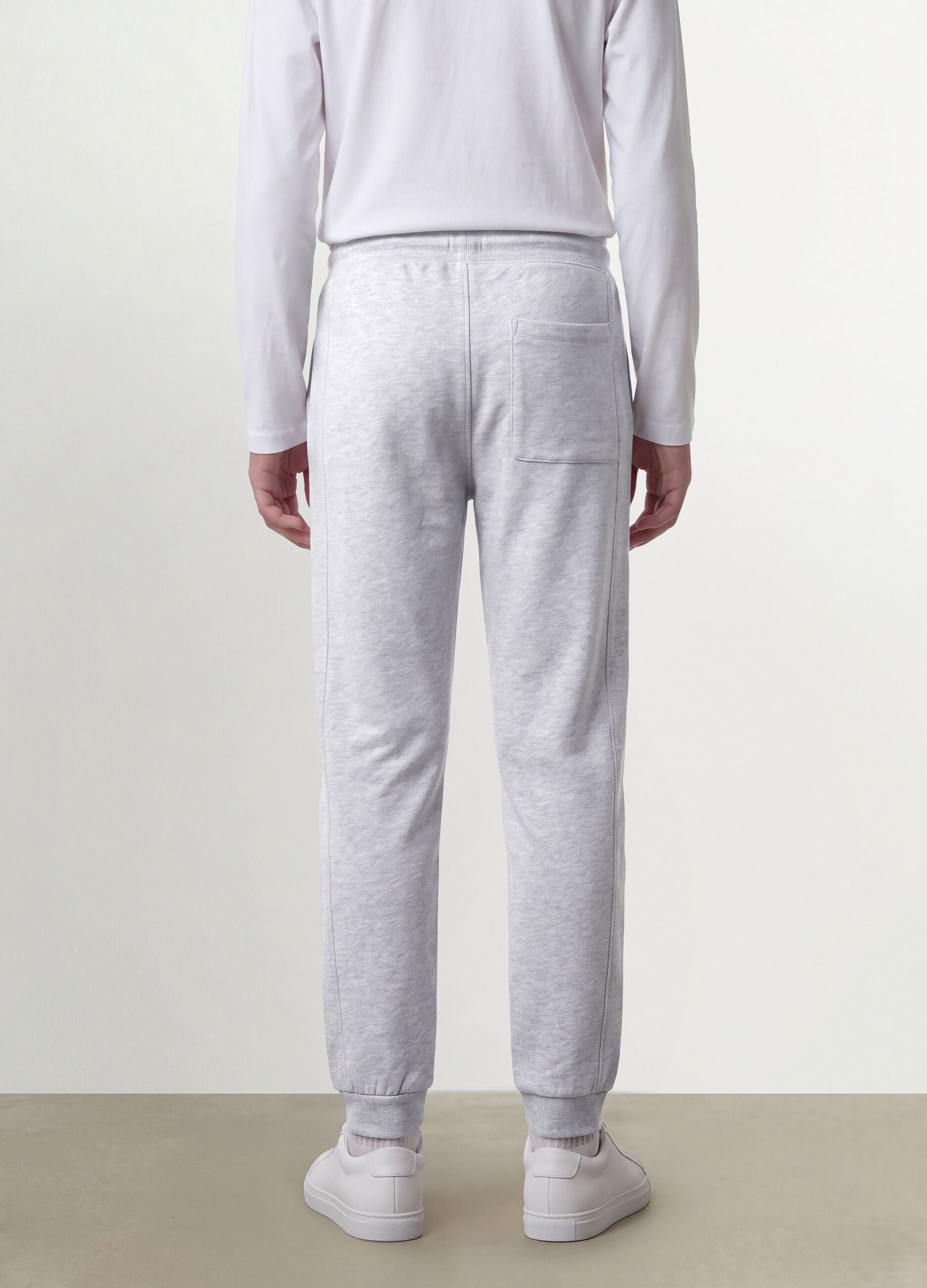 Grey organic cotton jogger trousers