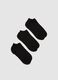 Triple Pack Black Stretch Cotton Blend Sports Socks_0