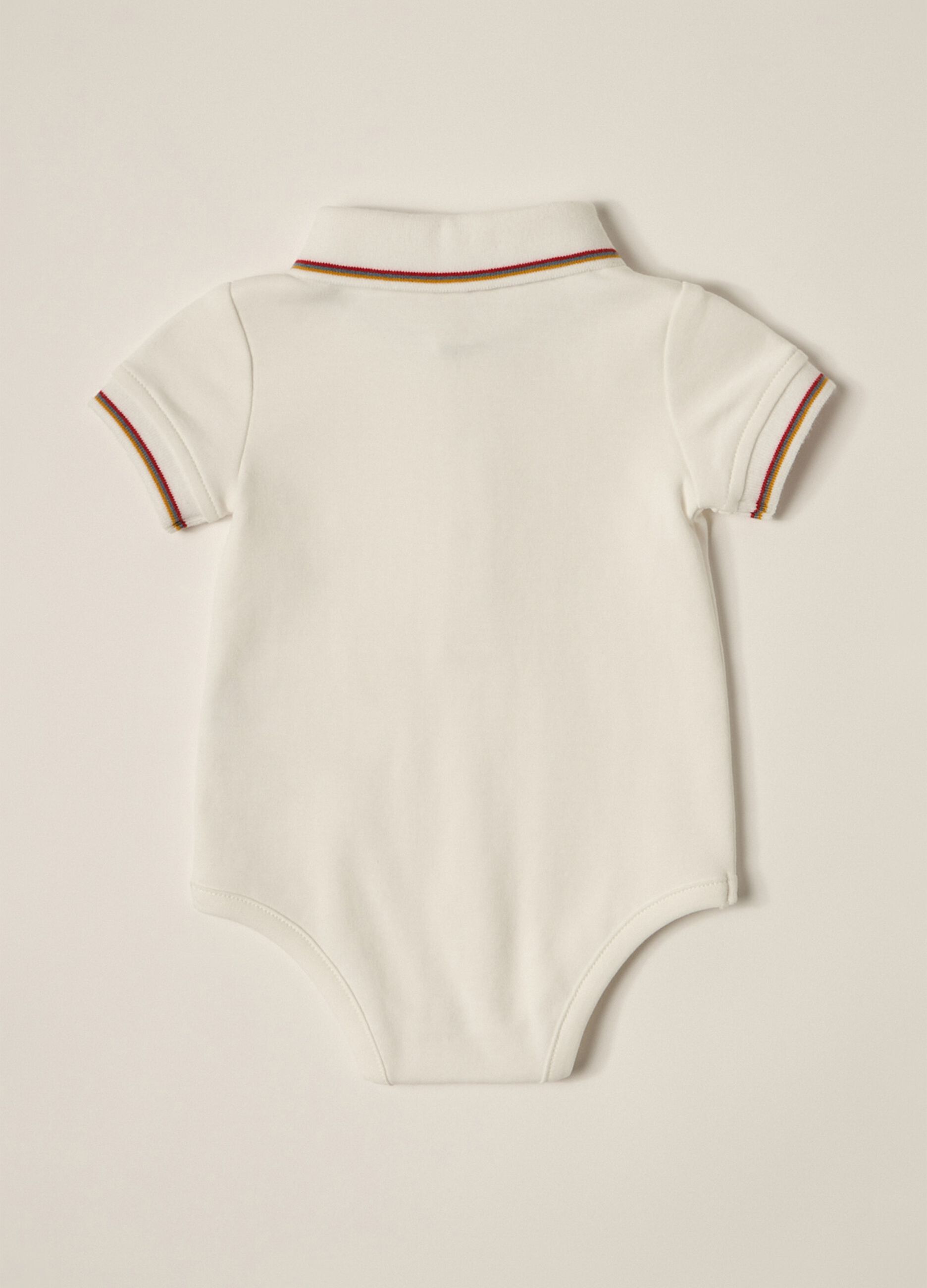 Body in interlock di puro cotone IANA neonato