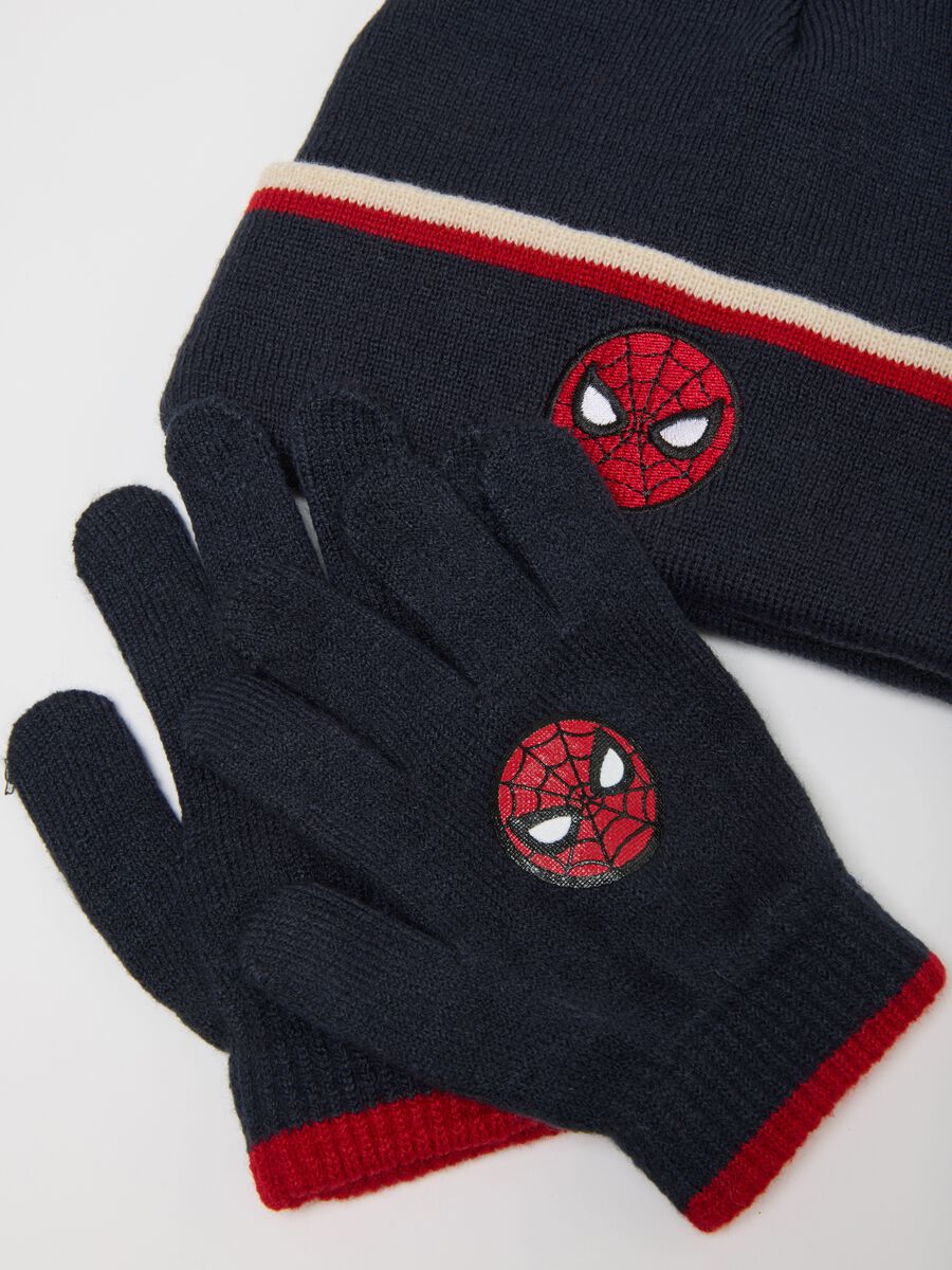 Spider-Man Logo Children's Hat, Gloves and Neck Warmer Tripack_1