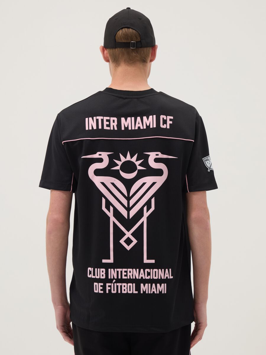 Black pure cotton Inter Miami CF regular-fit T-shirt_3