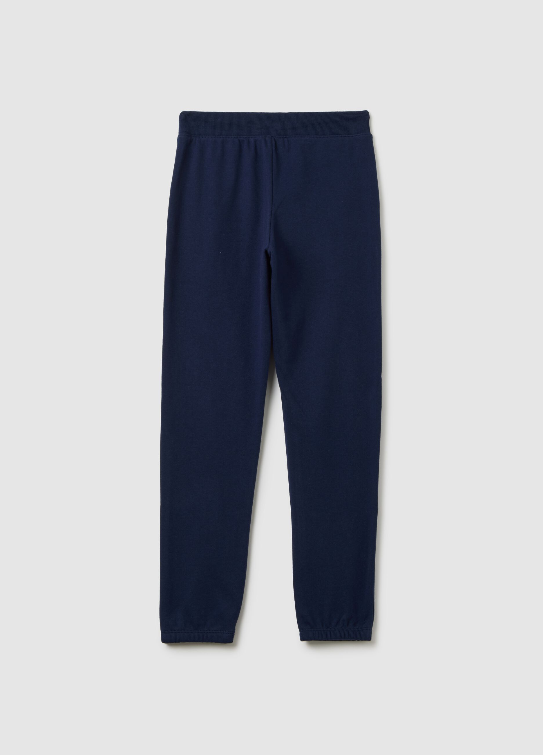 Blue joggers with logo