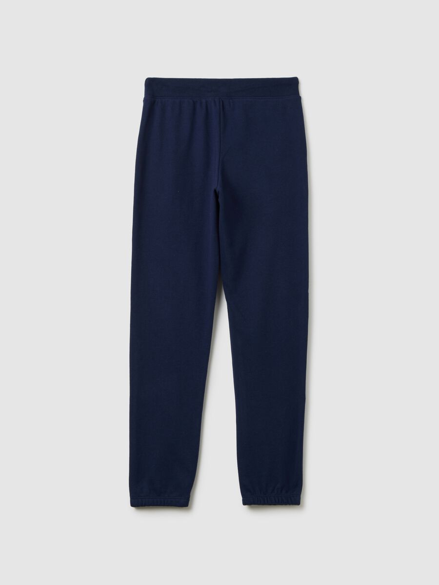 Blue joggers with logo_1