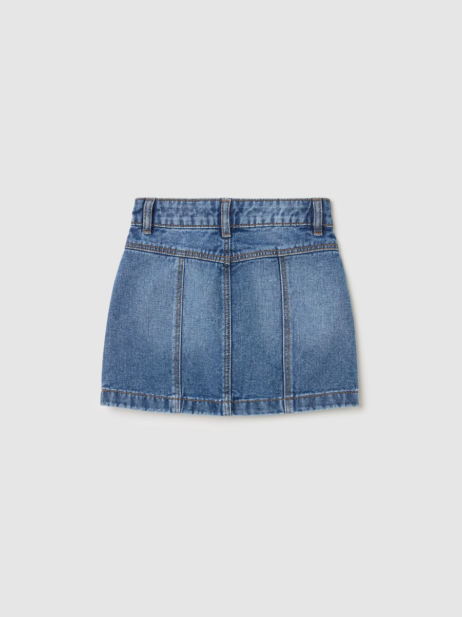 Denim miniskirt with pockets_1