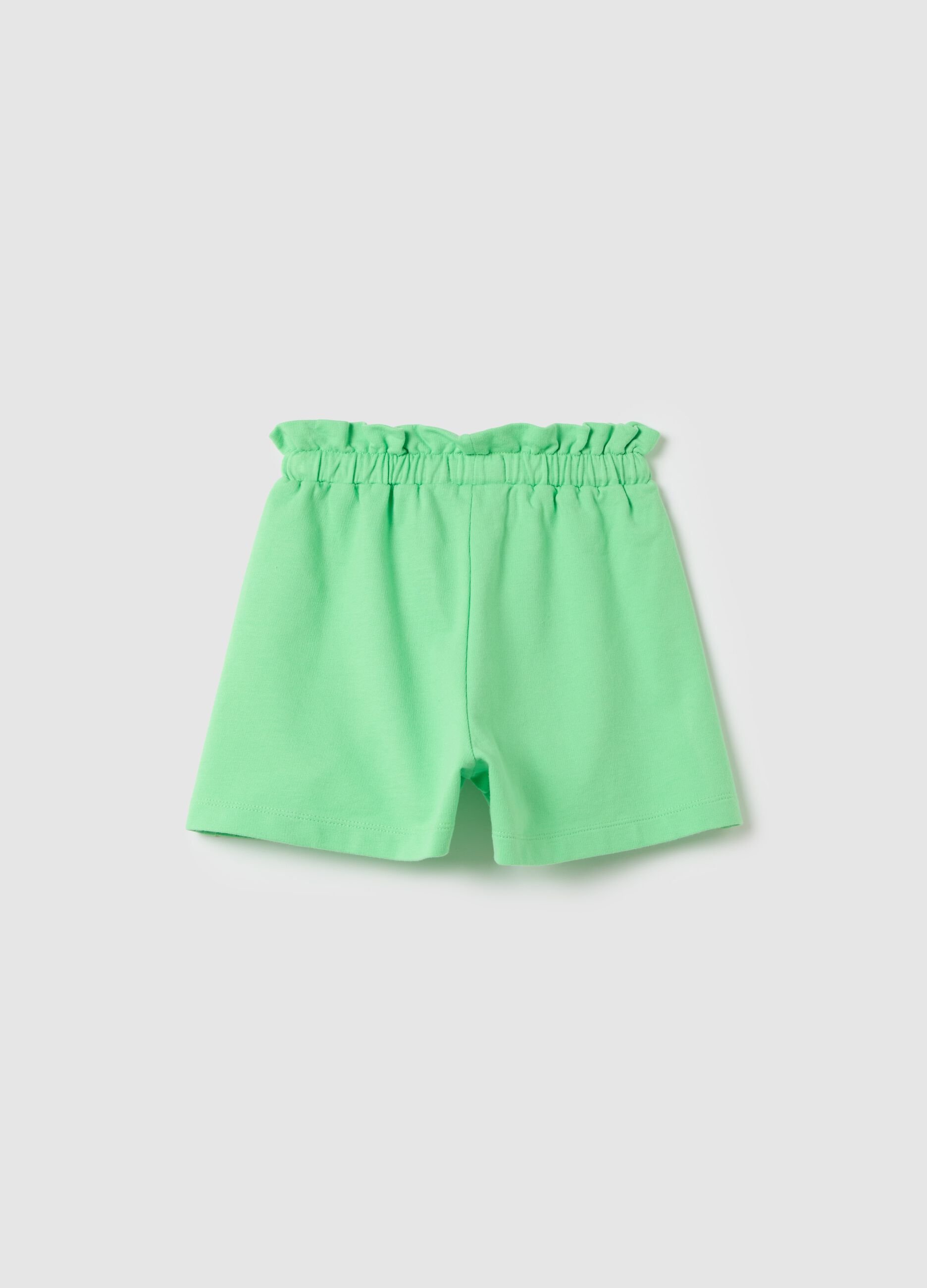 OVS Kids Green Shorts in Pure Cotton