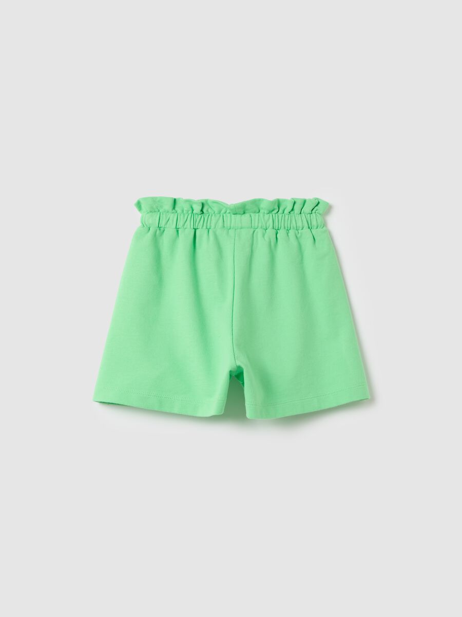 OVS Kids Green Shorts in Pure Cotton_1