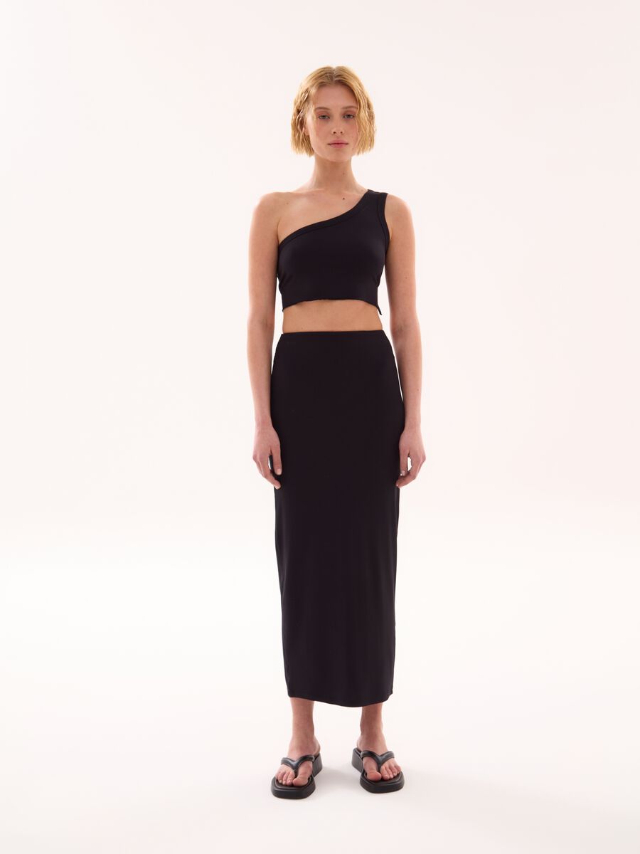 One-Shoulder Backless Tank Black_4