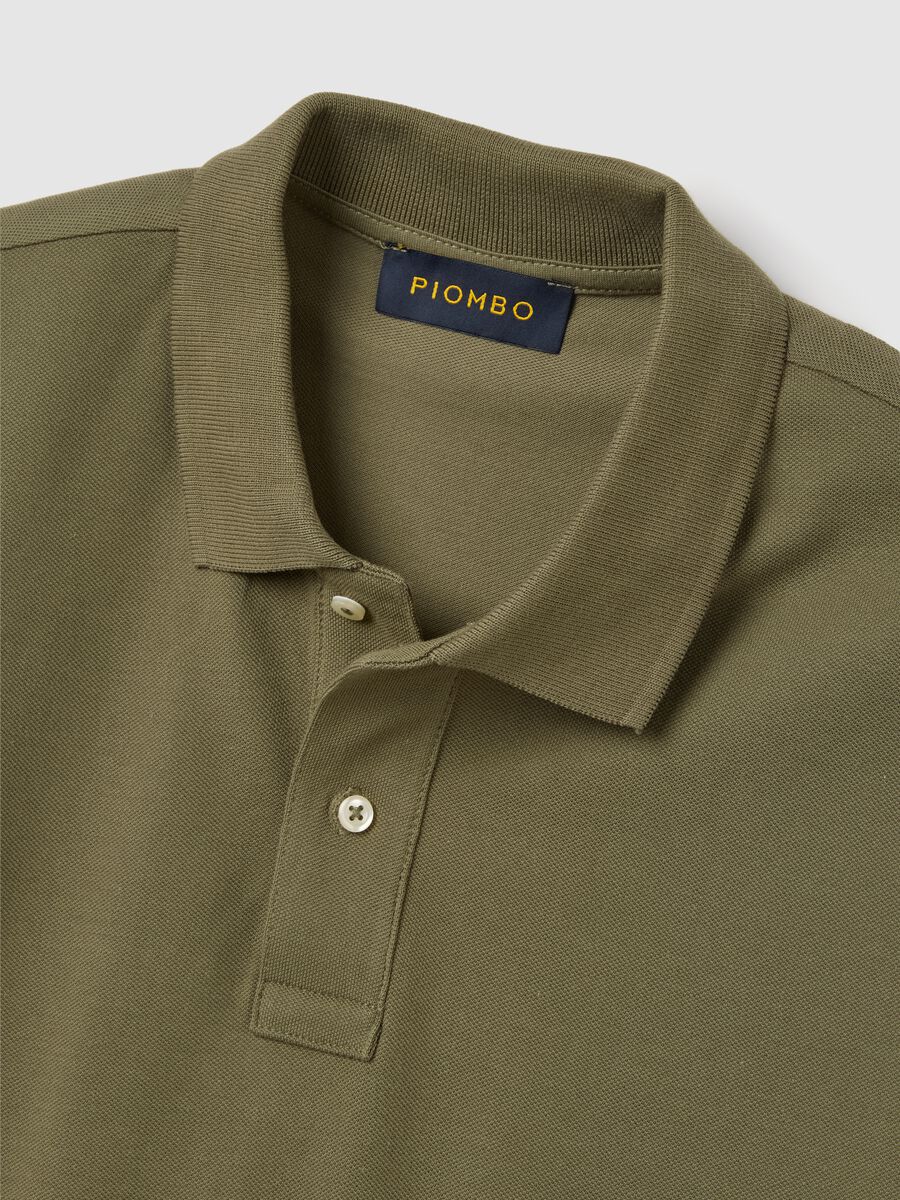 Green short sleeve cotton polo_5