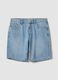 Blue denim Bermuda shorts in cotton blend, regular fit_4