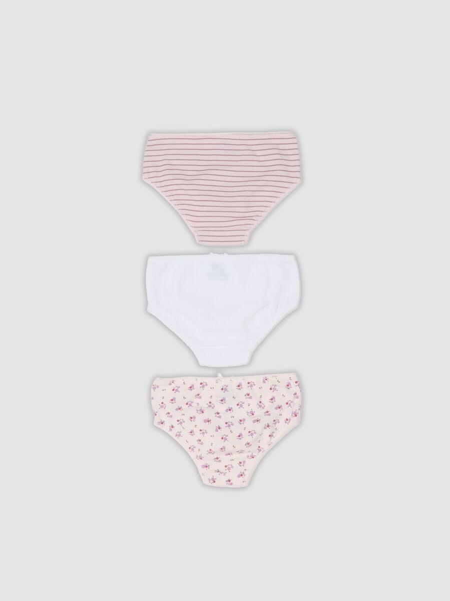 Tripack di mutandine multicolor in misto cotone organico elasticizzato per neonata_1