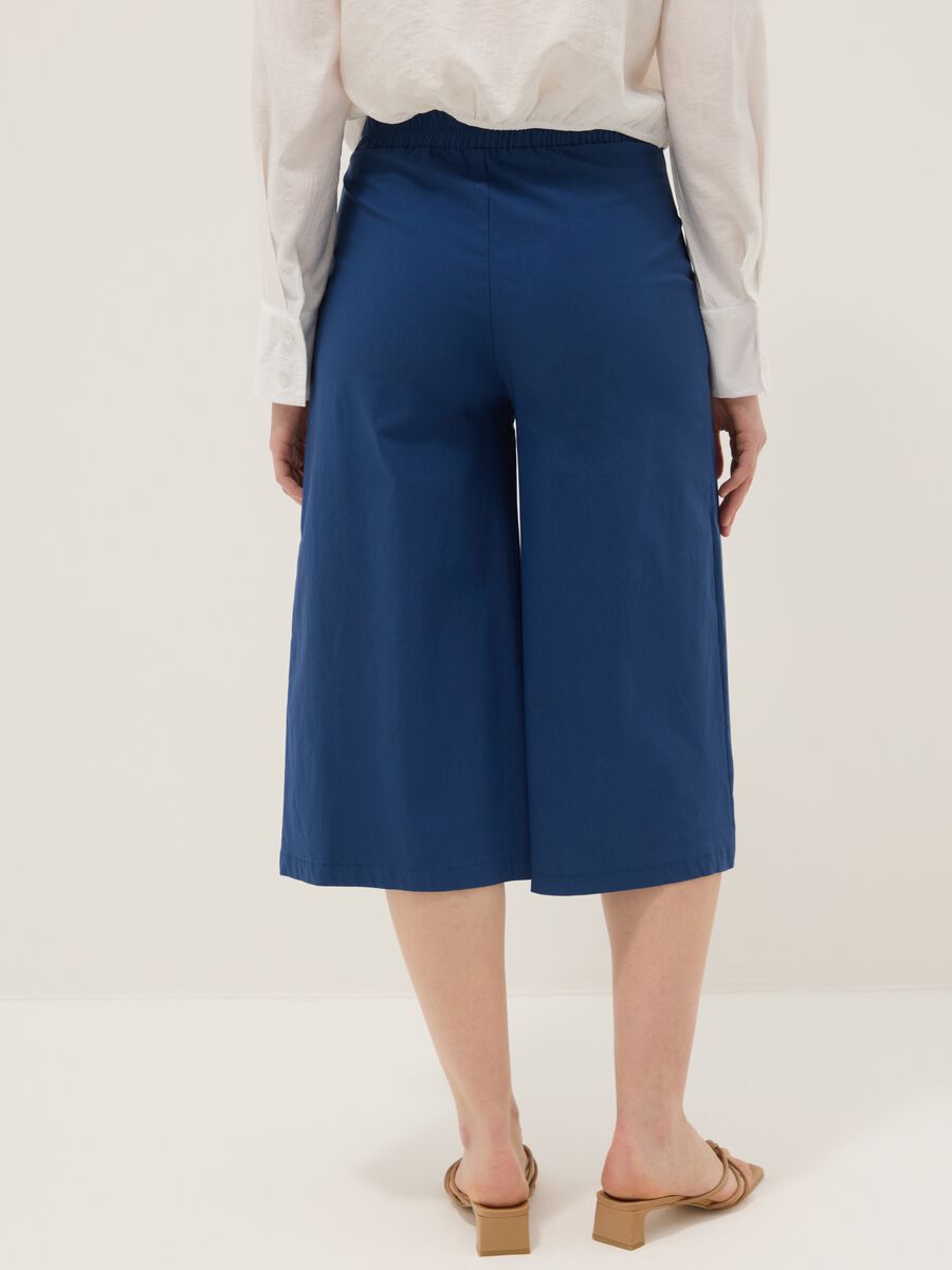 Pantaloni jogger in misto viscosa elasticizzata blu regular fit_2