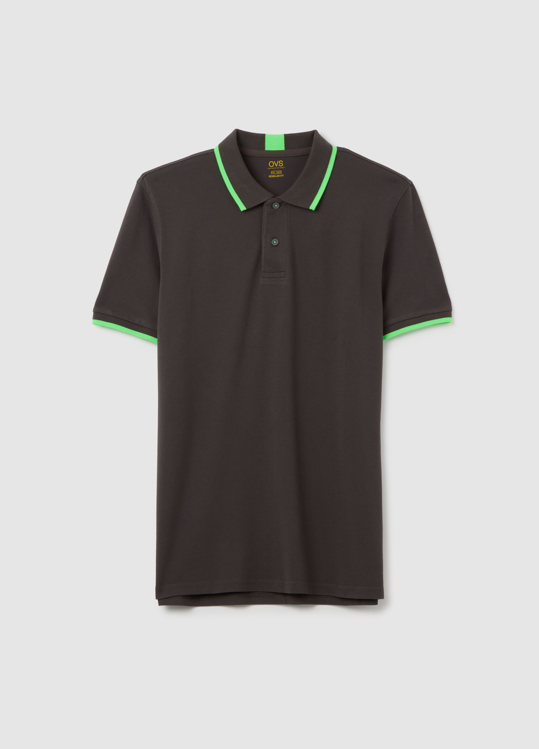 Polo da uomo in cotone elasticizzato multicolor regular fit
