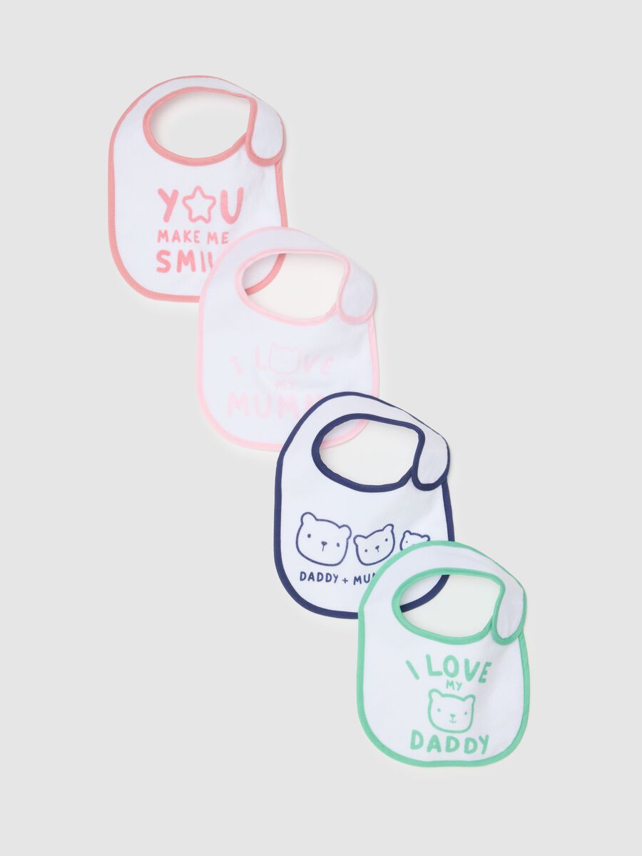 Multipack baby bibs set in multicolour cotton blend_0