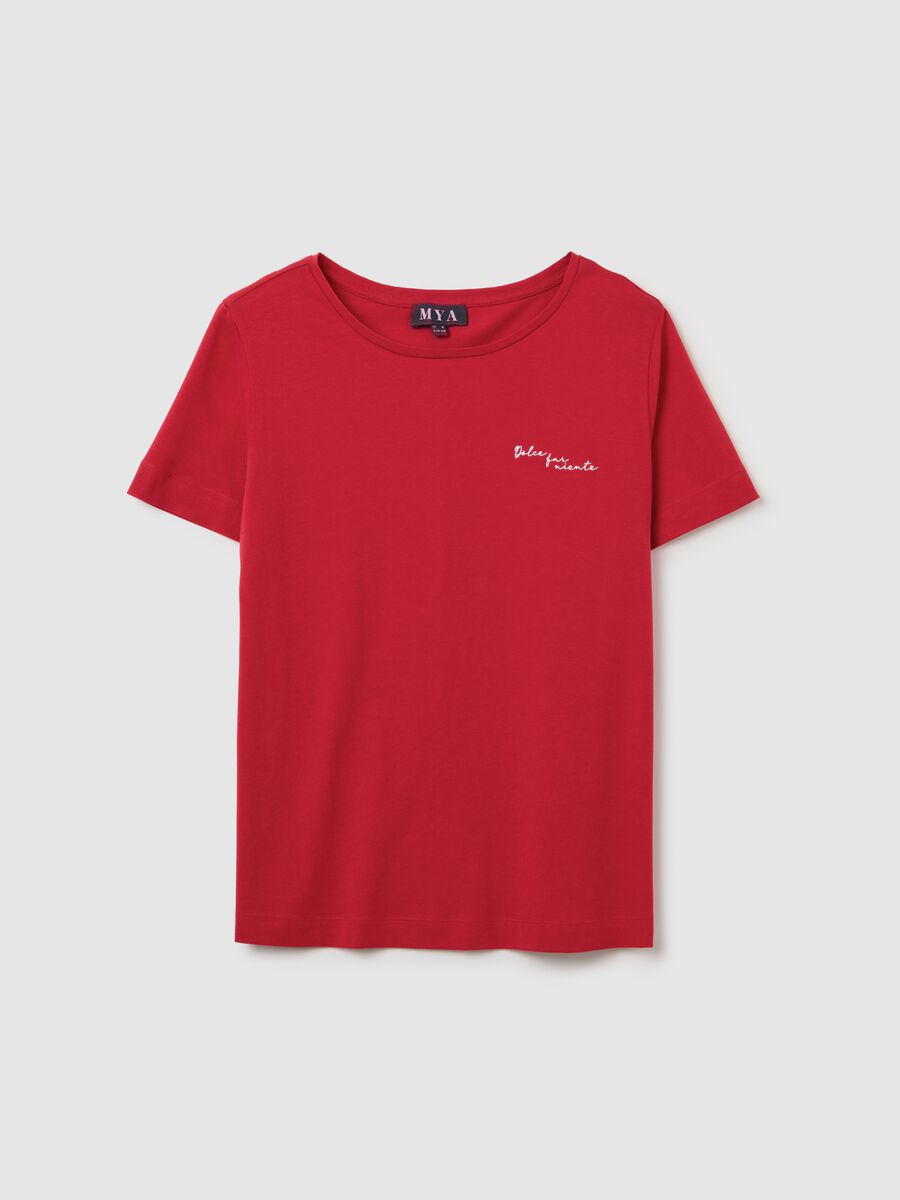 Red pure cotton Mya T-shirt_0