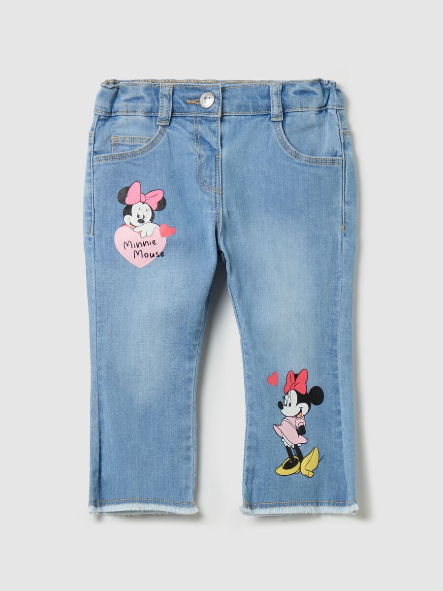 Five-pocket jeans with Minnie Mouse print_0