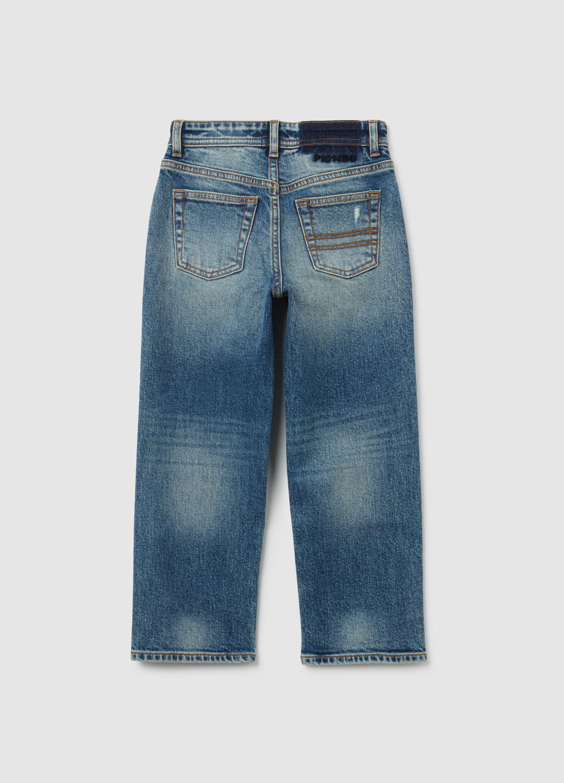 Children's blue stretch denim jeans, regular fit