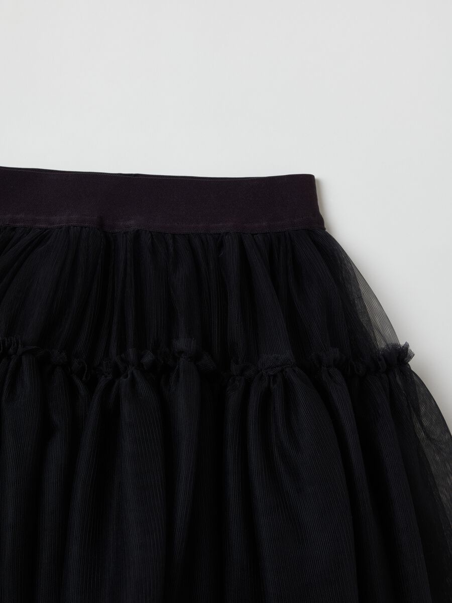 Minigonna in tulle con balza_2