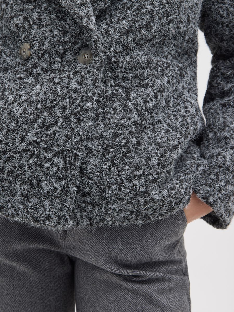 Giacca doppiopetto grigia regular fit con bottoni_3