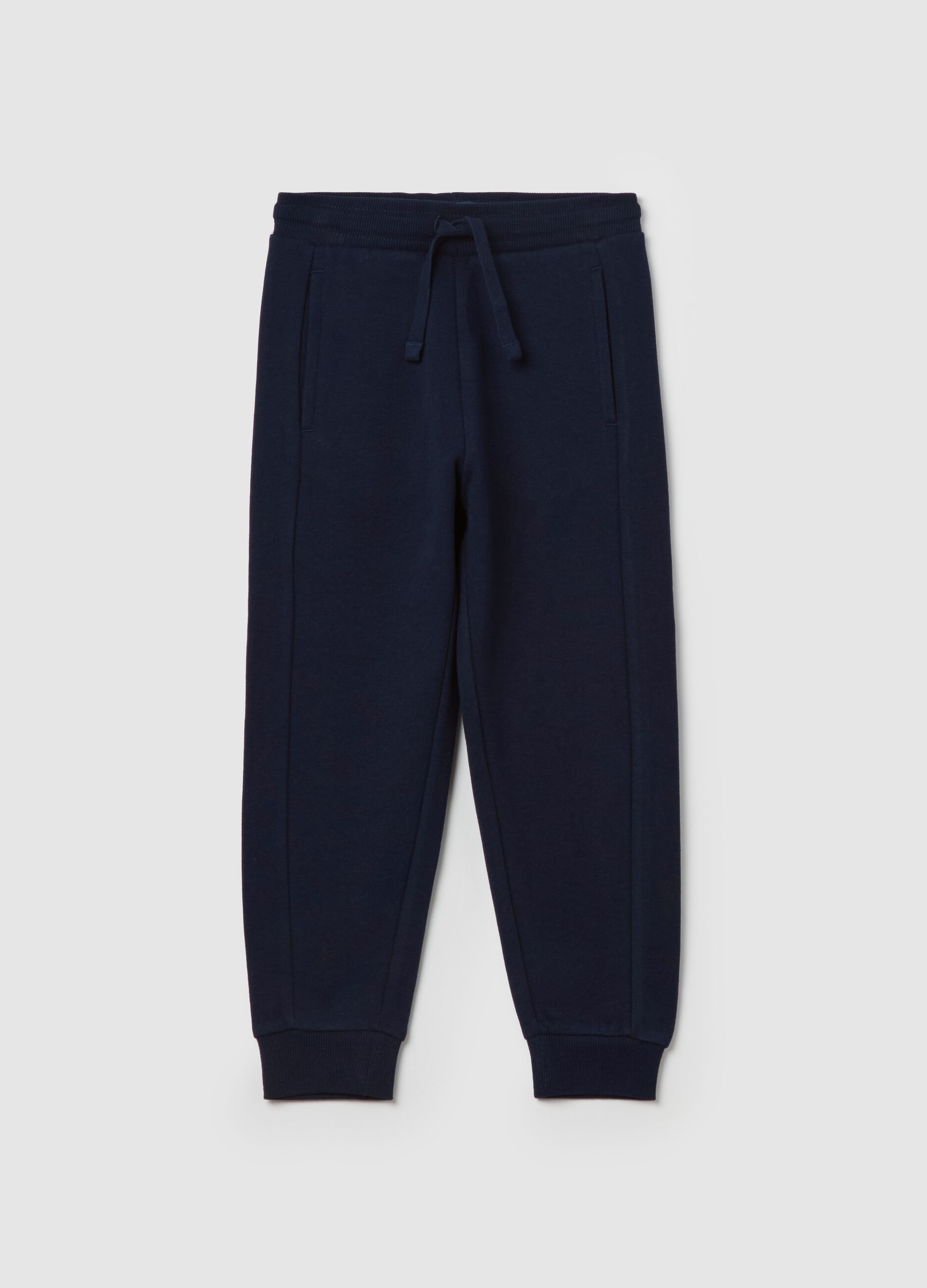 Plush joggers with drawstring