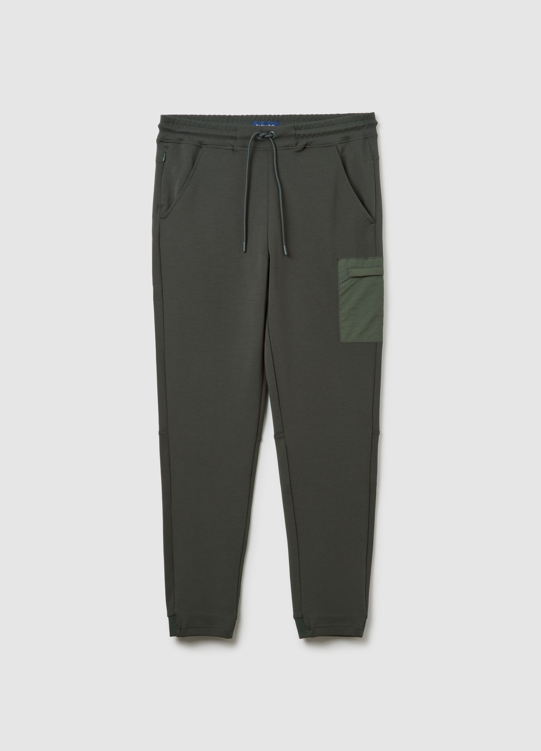 Pantaloni in misto cotone verde regular fit