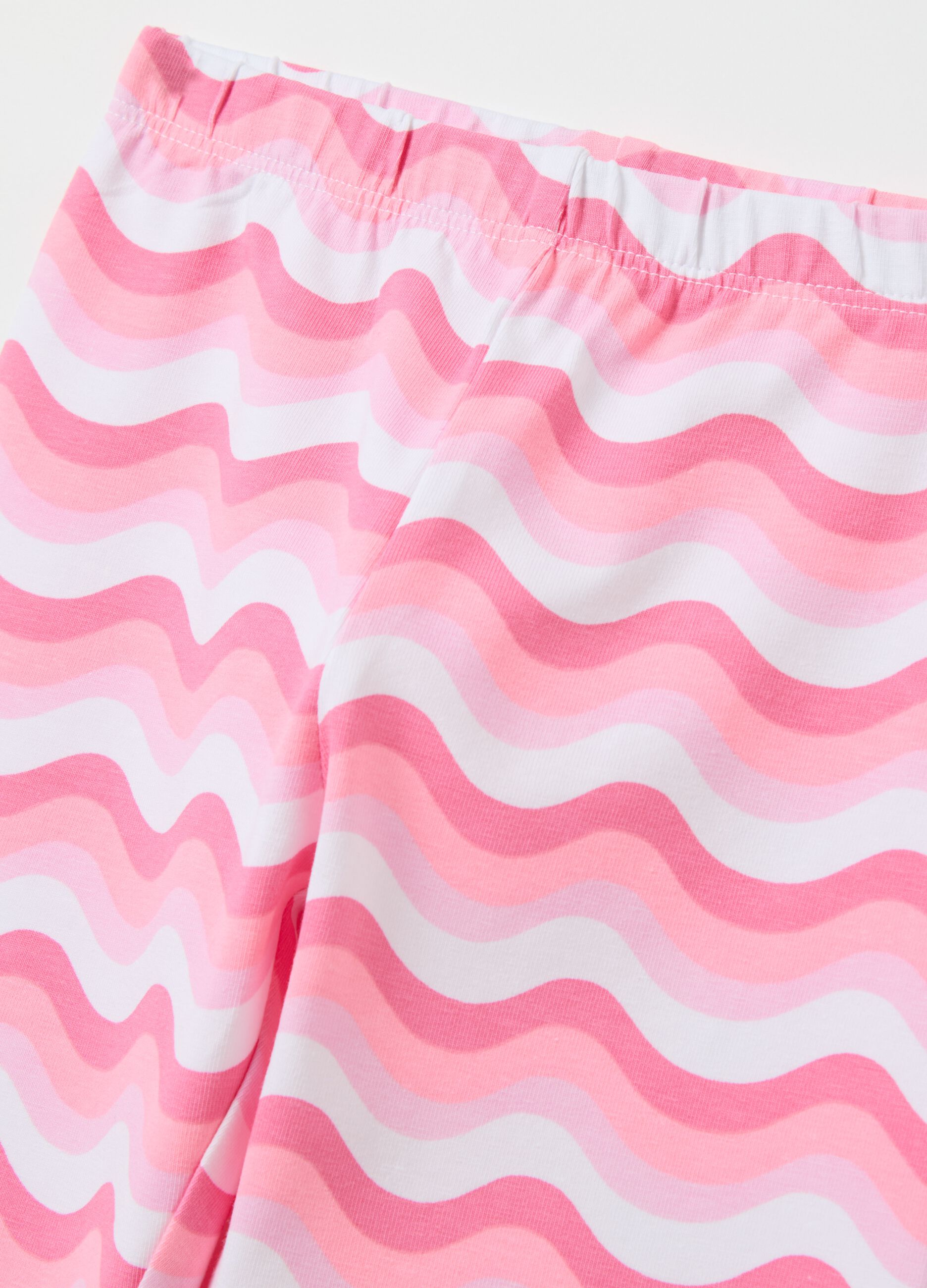 Three-quarter leggings in stretch cotton
