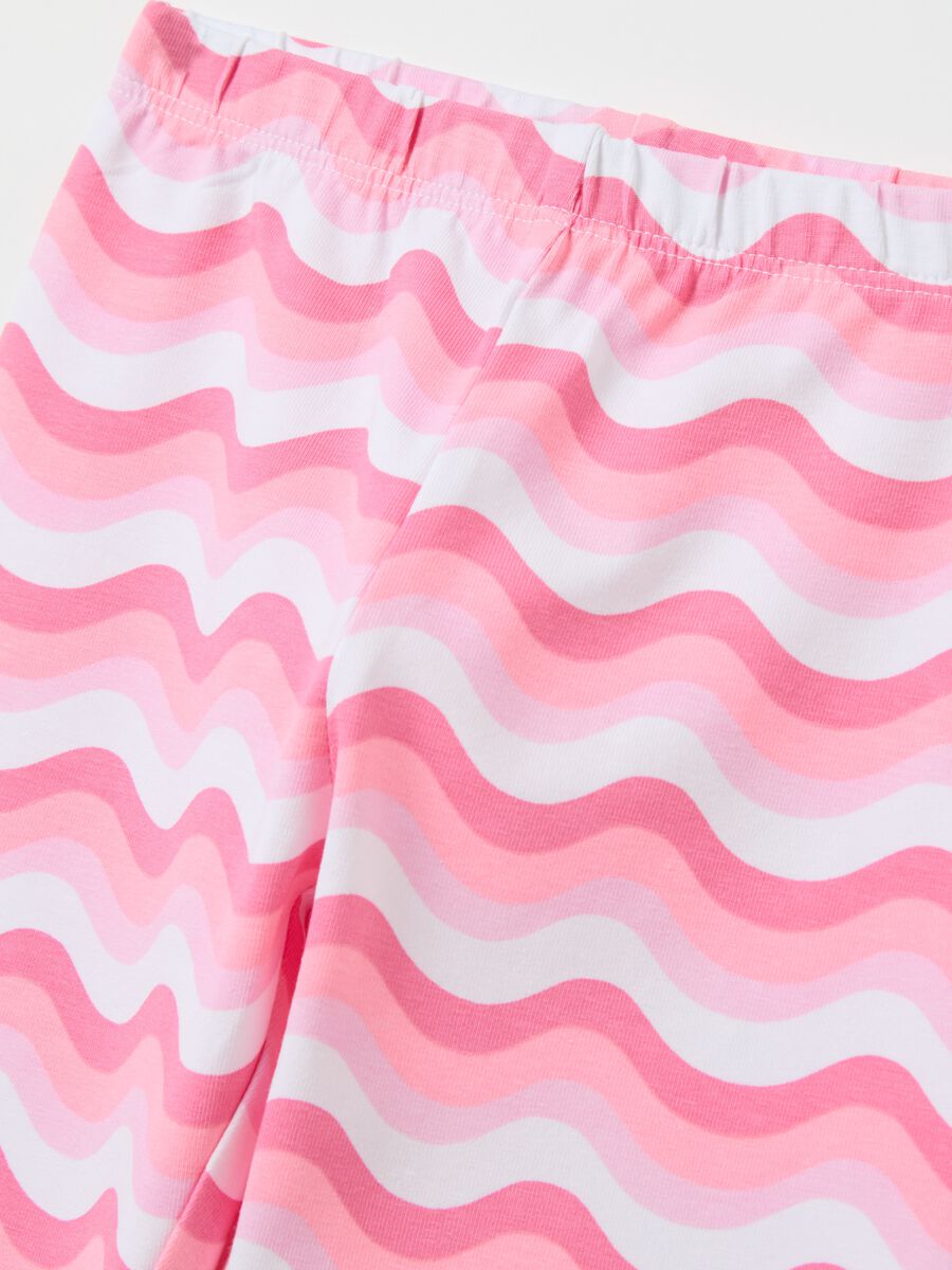 Three-quarter leggings in stretch cotton_2