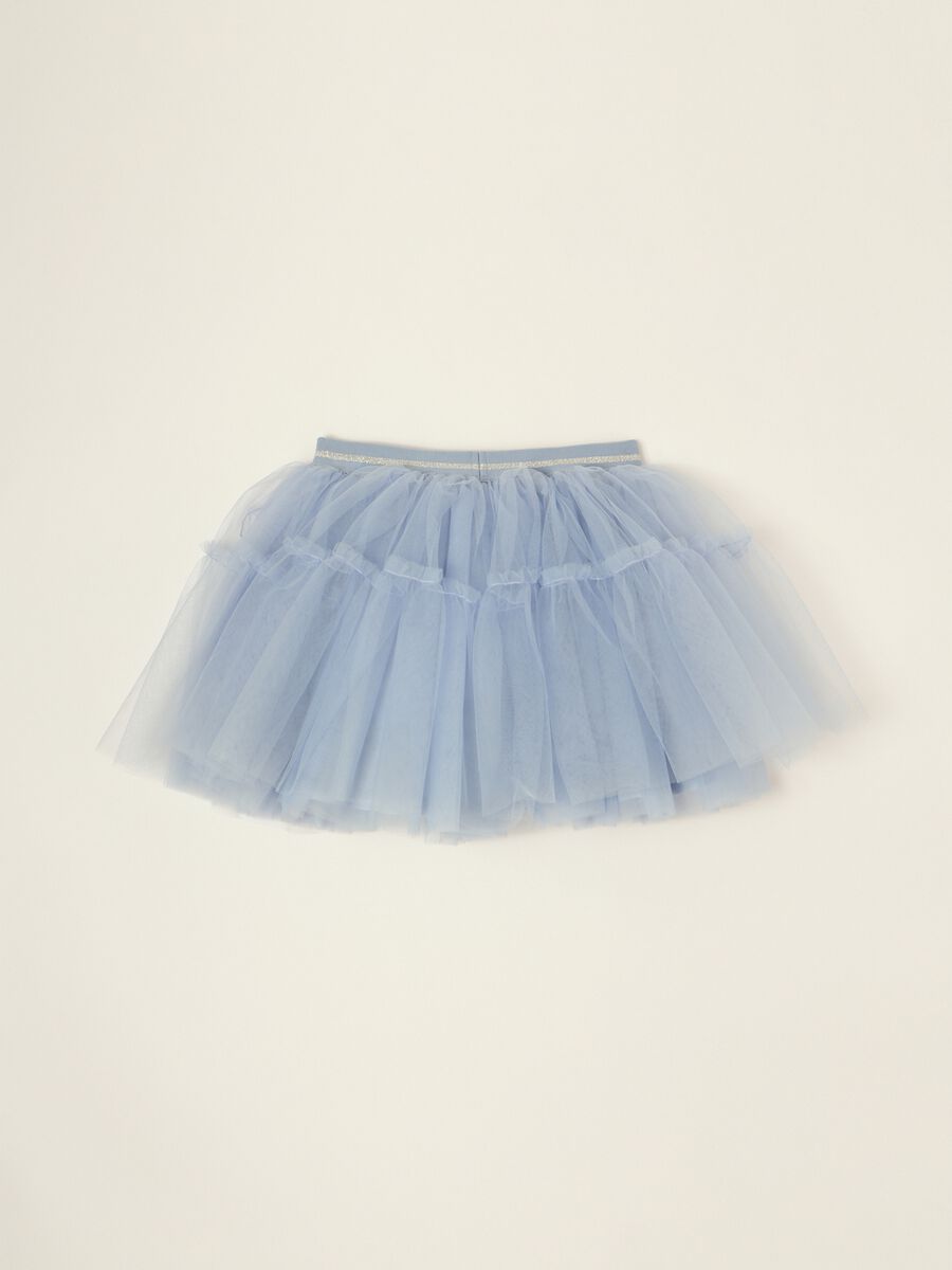 Gonna azzurra in tulle per neonata_2