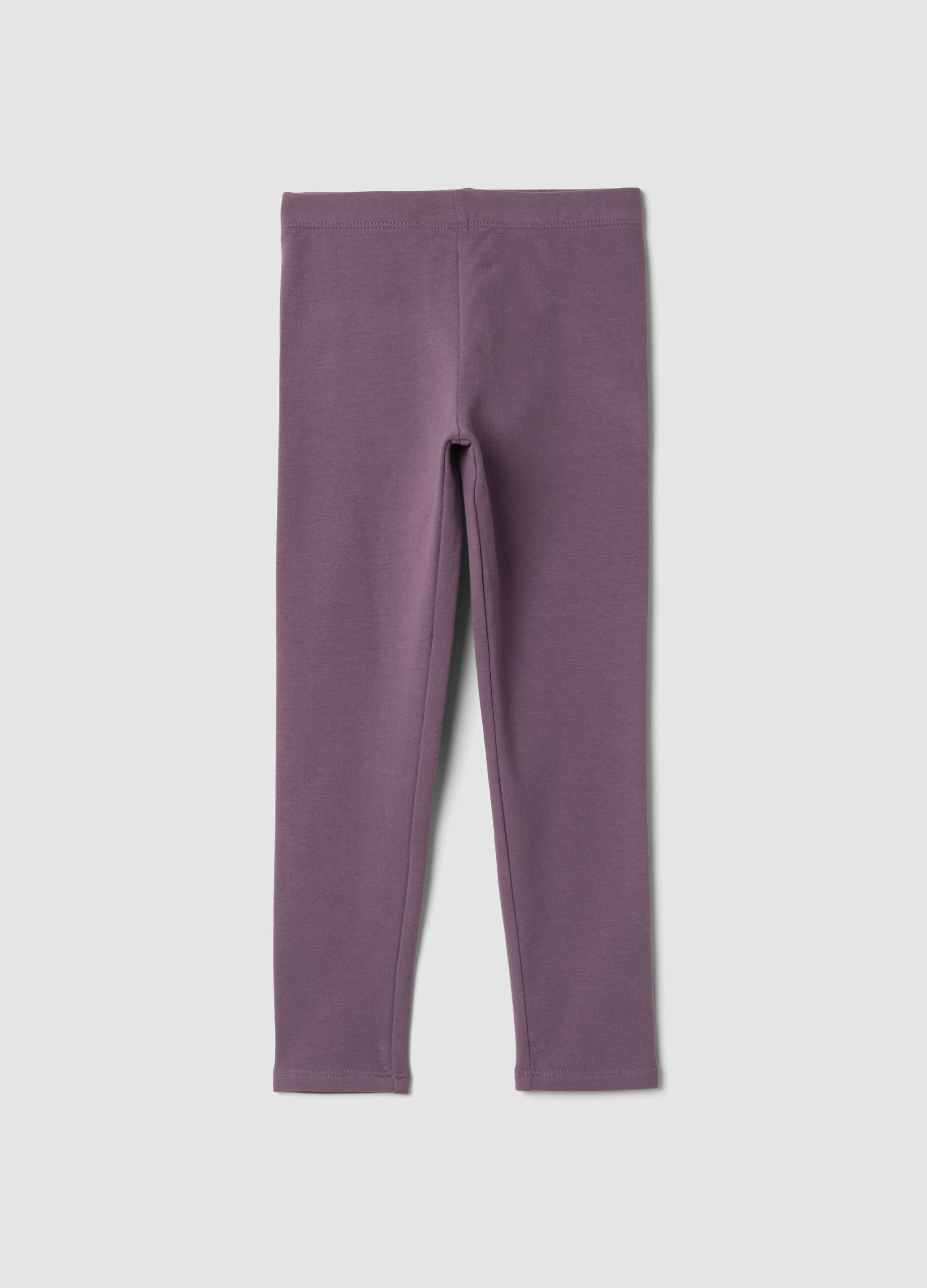 Purple stretch organic cotton leggings