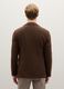 Brown cotton blend regular fit blazer_3