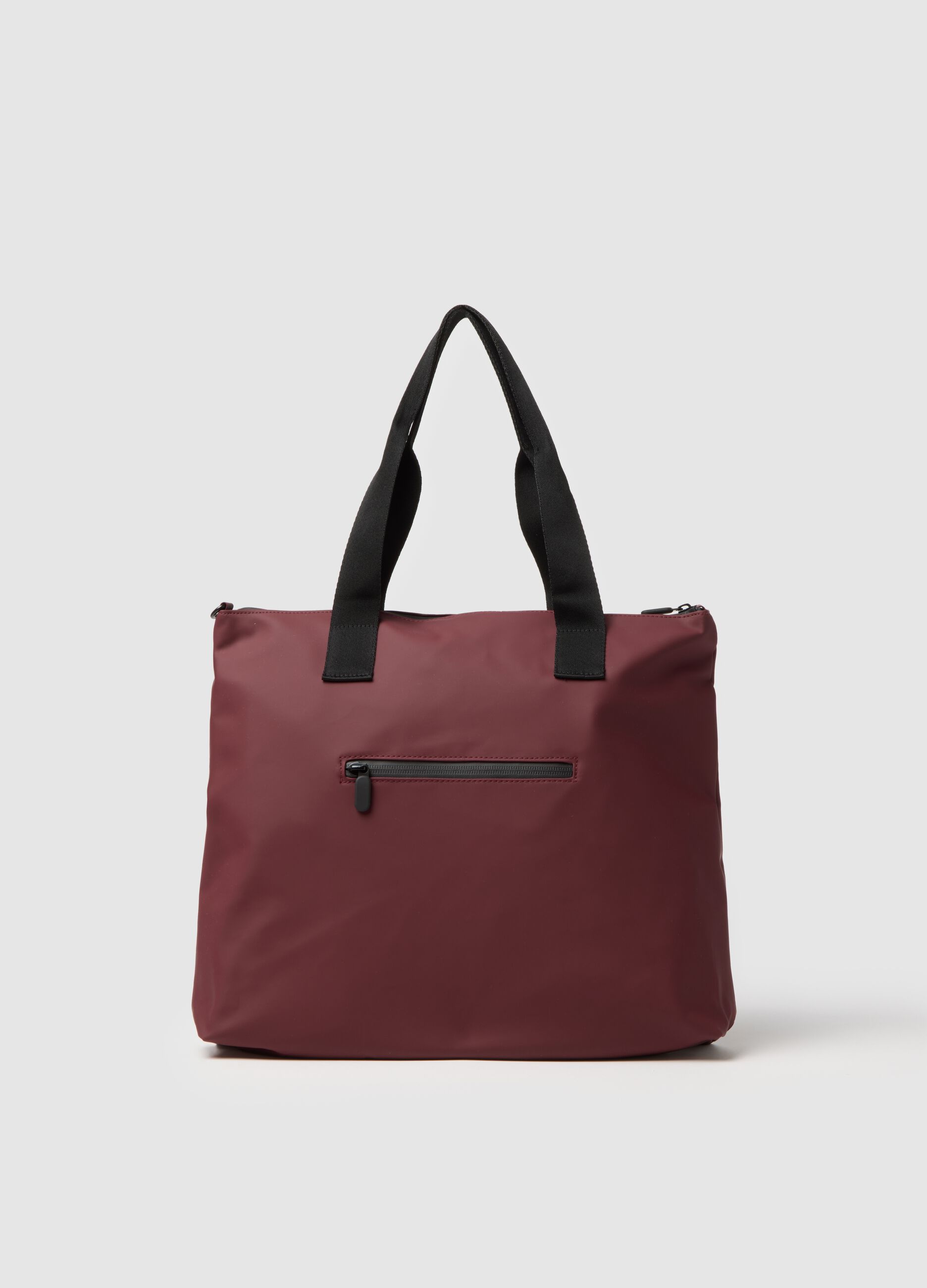 Shopper rossa con tasche
