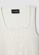 White stretch viscose tank top with embroidered detail_1