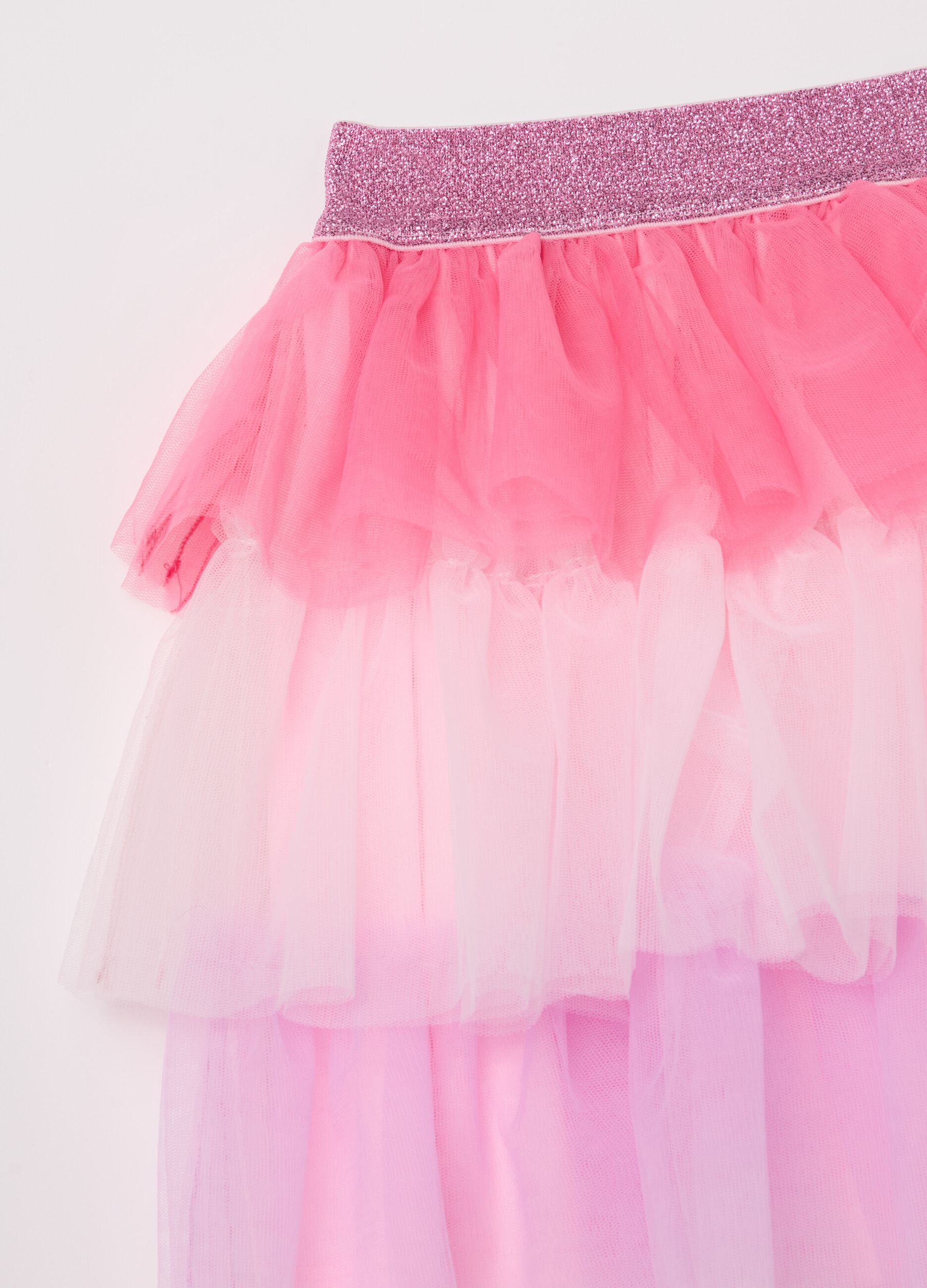Gonna in tulle a balze 